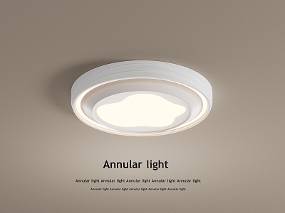 Cream wind ceiling lamp 3d model