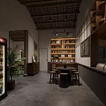Traditional Restaurant Interior With Wooden Lattice Ceiling And Cozy Dining Area Tables Chairs Hanging Lights