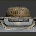 Ornate Stone Fountain With Intricate Carvings Arched Structure And Decorative Basin