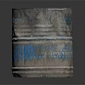 Rustic Metal Barrel With Blue Peeling Paint And Worn Look For Household Use