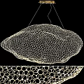 LED cloud chandelier series 3d model