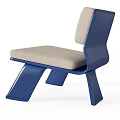 Modern Style Accent Chair With Light Beige Fabric Upholstery And Dark Wooden Angular Legs