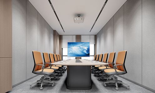 Modern Meeting Room Meeting Table and Chair 3d model