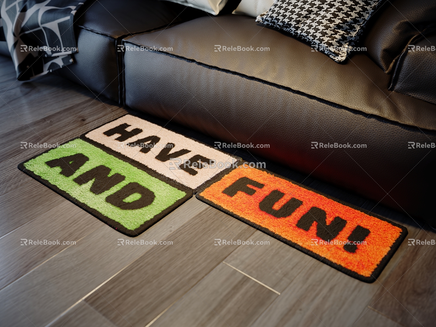 English Letter Carpet and Fave Fun 3d model