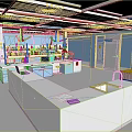 Modern Blue And White Laboratory Interior With Open Layout Lab Benches Sink And Equipment
