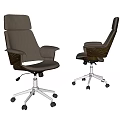 Modern Ergonomic Office Chair With High Back Adjustable Armrests And Rolling Wheels 3d model