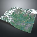 Scenic Mountain Landscape With Snow Capped Peaks Winding River Green Valleys And Lush Vegetation