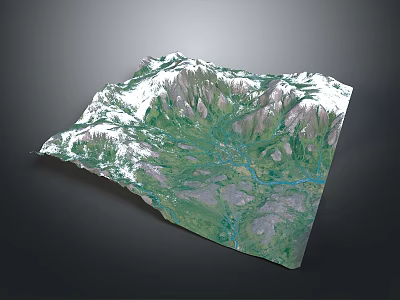 Geography, topography, mountain shape, ridge, ridge, valley, mountain range, canyon, geomorphology, mountain peak, mountain body 3d model