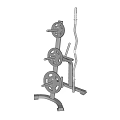 Durable Barbell Storage Rack With Weight Plates And Bar For Fitness Training