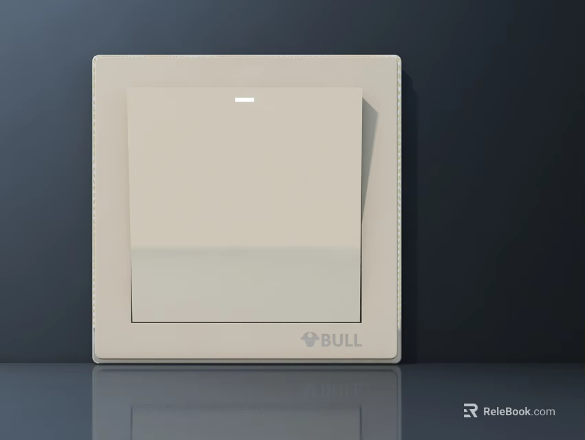 BULL White Switch Panel With Sleek Modern Design On Dark Background 3d model 