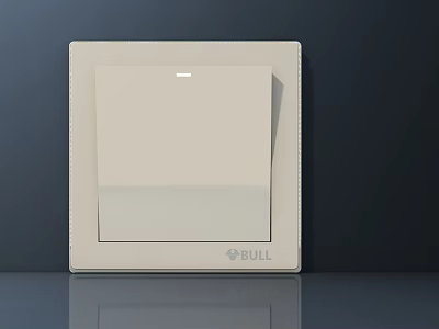 BULL White Switch Panel With Sleek Modern Design On Dark Background 3d model