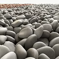 Natural Stone And Wood Textures With Various Colored Pebbles And Surface Designs 3d model