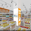 Mitgo Supermarket Interior With Grocery Products Seasoning Displays And Promotions