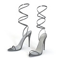 High Heels Dior Shoes Women's Shoes Lace-Up High Heel Sandals Stiletto Heels Strap High Heels Shallow Mouth Heels Nightclub High Heel Shoulder Strap High Heels 3d model