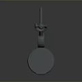 Gray Adjustable Household Tool With Long Rod And Round Base Design