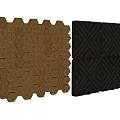 Honeycomb And Geometric Textured Wall Panels Design 3d model