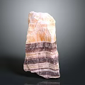 Natural Layered Stone With Yellow Pink Brown Stripes And Textures