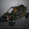 Camouflage Military Style Off Road Vehicle With Open Design And Large Tires