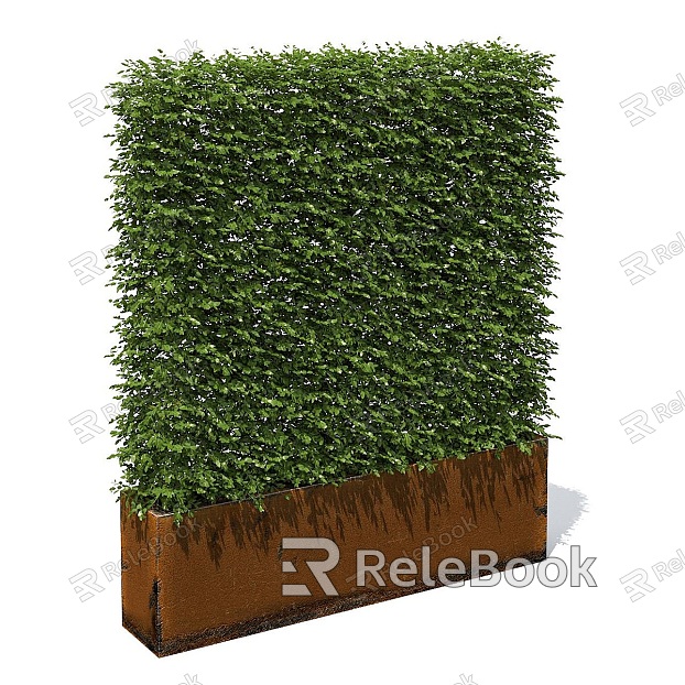 Outdoor Greening Plants Hedgerow Flower Box Plant Wall model