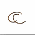 Brown Curved Plant Vine Structure With Organic Natural Design Elements