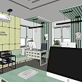 Modern Public Office Space With Open Layout Multiple Desks Computers Office Chairs And Plants