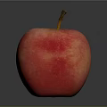 Ripe Red Apple With Fresh Juicy Flesh And Shiny Skin On Dark Background
