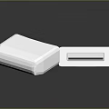 White And Blue USB Flash Drive With Removable Cap And Interface
