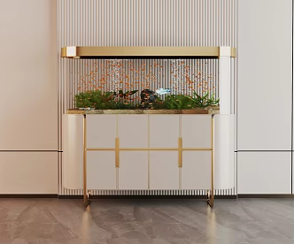 Modern Fish Tank Glass Fish Tank Display Cabinet Side Cabinet 3d model