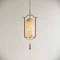 Elegant Traditional Chinese Chandelier With Bamboo Leaf Pattern And Tassel Design