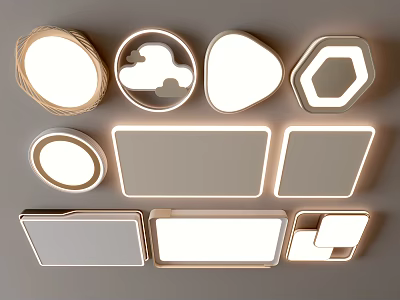 Decorative Modern Ceiling Lights With Various Shapes And Stylish Designs 3d model