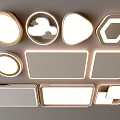 Ceiling lamp square ceiling lamp round ceiling lamp geometric ultra-thin bedroom living room simple 3d model