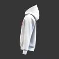White Long Sleeve Avengers Logo Hoodie With Red Emblem And Comfortable Fit