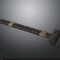 Traditional Medieval Mace Weapon with Metal Cylindrical Segments and Wooden Shaft