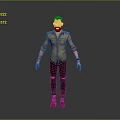 Male Adventurer Character With Khaki Shirt Ripped Pants And Brown Boots Design