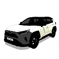 White Toyota RAV4 SUV With Modern Exterior Design And Black Accents