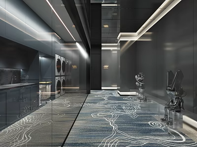 Away Internet Cafe Away Hotel Away Hotel Laundry Area 3d model