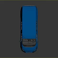 minibus minibus minivan driverless bus bus school bus van box car 3d model