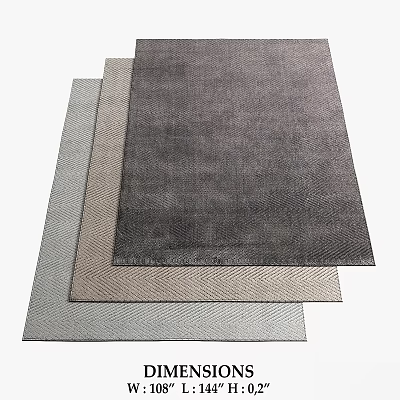 Modern Square Rugs With Textured Patterns And Neutral Color Tones For Home Decor 3d model