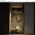 Indoor Zen Corner With Natural Stone Branch And Green Moss Shadow