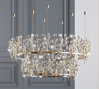 Light Luxury Crystal Chandelier 3d model