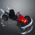 Red And Black Go Kart With Number 46 Black Seat Silver Exhaust Pipes Black Tires
