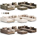 Modern Sectional Sofa With Multiple Color Options Ottoman Pillows And Throw Blanket