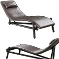 Modern Leather Lounge Chair With Black Metal Frame And Ergonomic Design