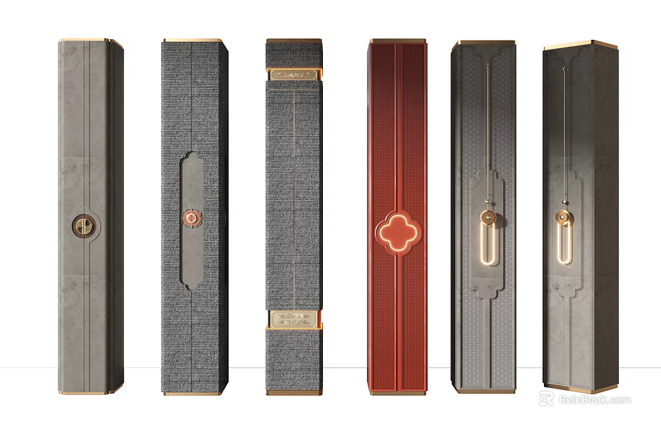 Traditional Decorative Columns With Ornamental Details 3d model 