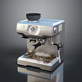 Modern Design Stainless Steel Espresso Coffee Machine With Control Panel And Pressure Gauge