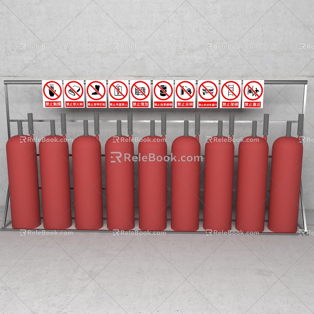 National standard fire hydrant rack 3d model