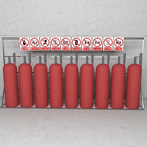 National standard fire hydrant rack 3d model