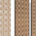 Decorative Room Divider Screens With Various Intricate Patterns And Designs 3d model