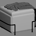 Shoe Changing Stool Ottoman Sofa Stool 3d model