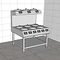 Commercial Kitchen Stainless Steel Food Warmer Station With Multiple Heating Pans And Control Panels